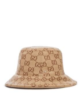 Gucci GG Wool Bucket Hat Beige Brown Double G Logo Size Small S $795
